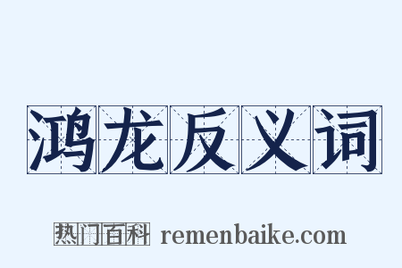 鸿龙反义词是什么意思的图片